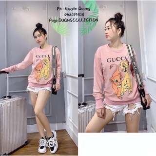 Áo nỉ hoodie in sư tử