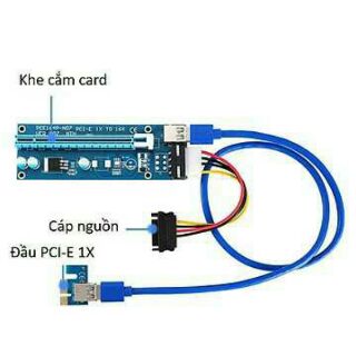 Dây Riser pci express 1x to 16x - USB 3.0 V6.0