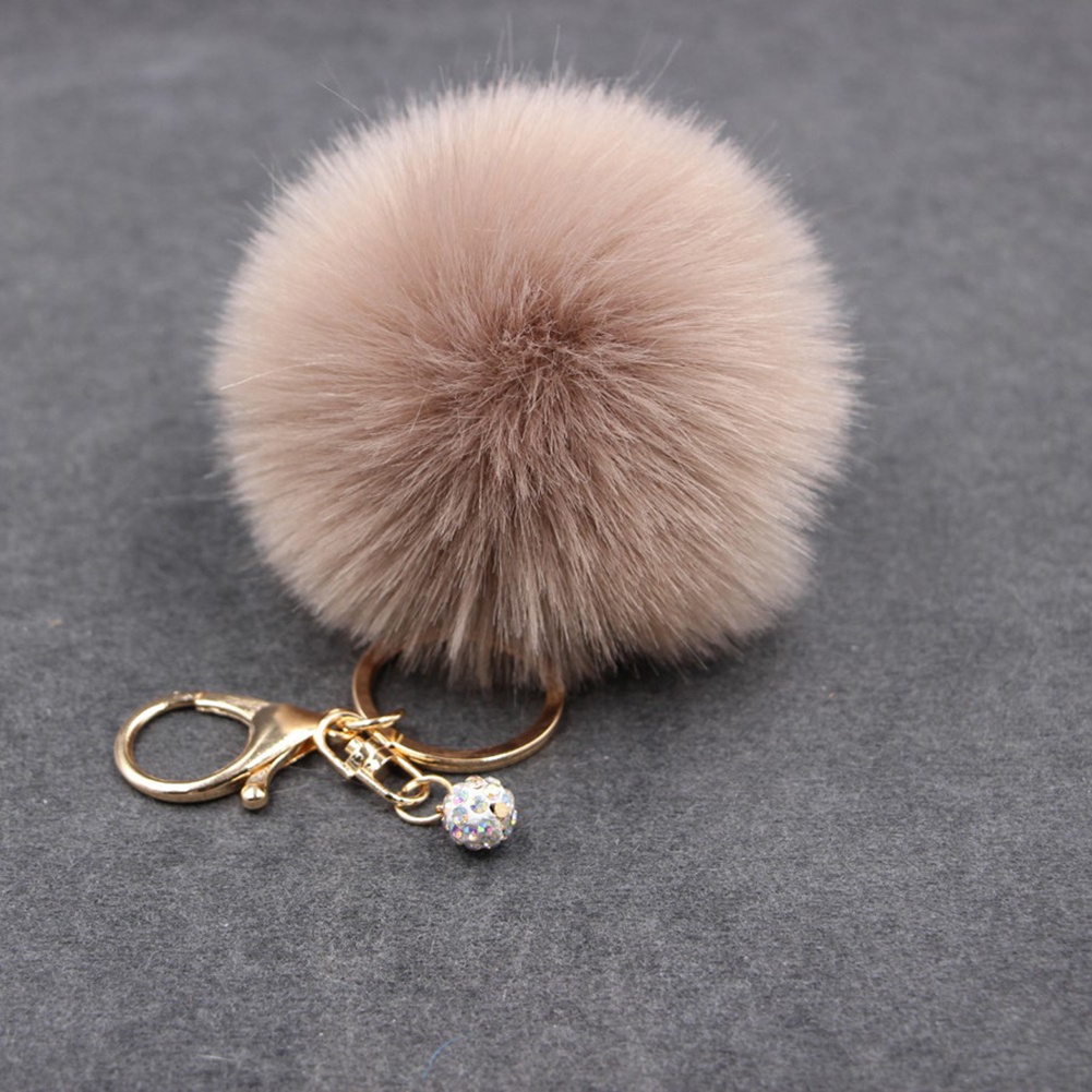 Móc khóa quả bông nhiều màu sắc dễ thương