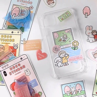 【MISSY TAPE TAPE】SUNNY STICKER SET - BÉ GÁI VÀ THỎ TRẮNG ĐÁNG YÊU
