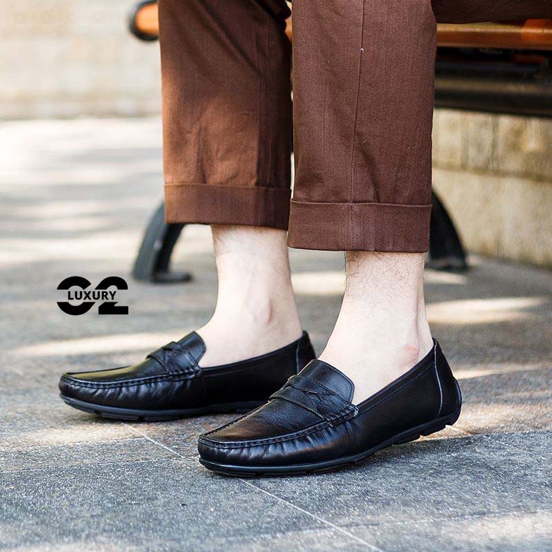 Giày lười nam Luxury dáng Moccasin Shoes BL030-3A giày da công sở chất liệu da bò thật nhiều size