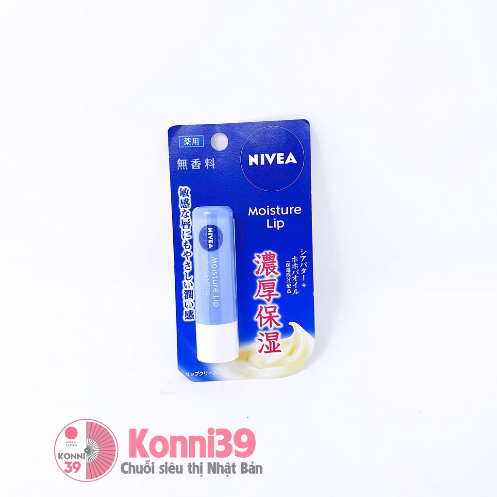 Son dưỡng môi Nivea Moisture Lip 3.9g (3 loại)