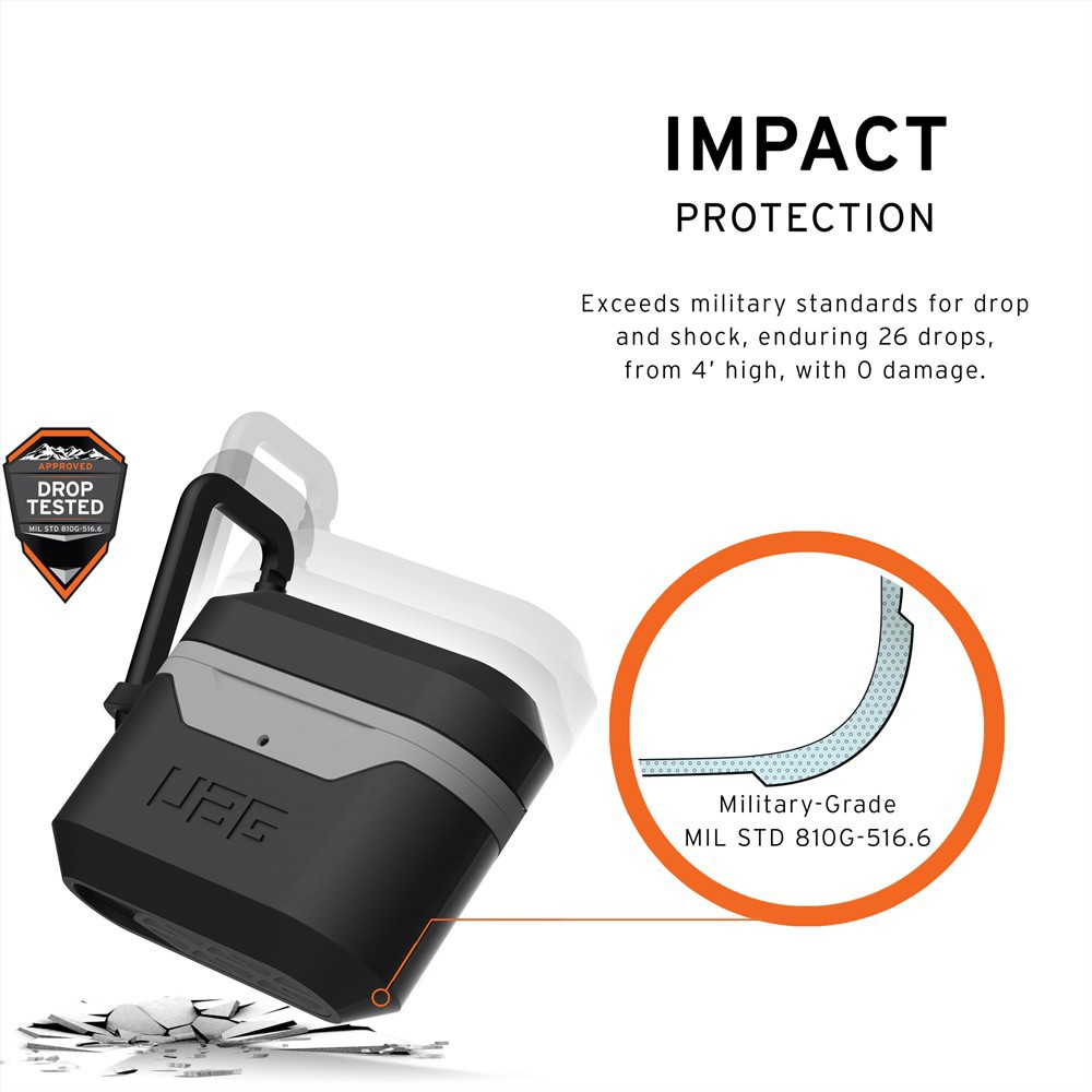 Vỏ Bảo Vệ Hộp Sạc Tai Nghe Airpods 1 / 2 / Pro Bằng Silicon Cứng Họa Tiết UAG Dễ Thương