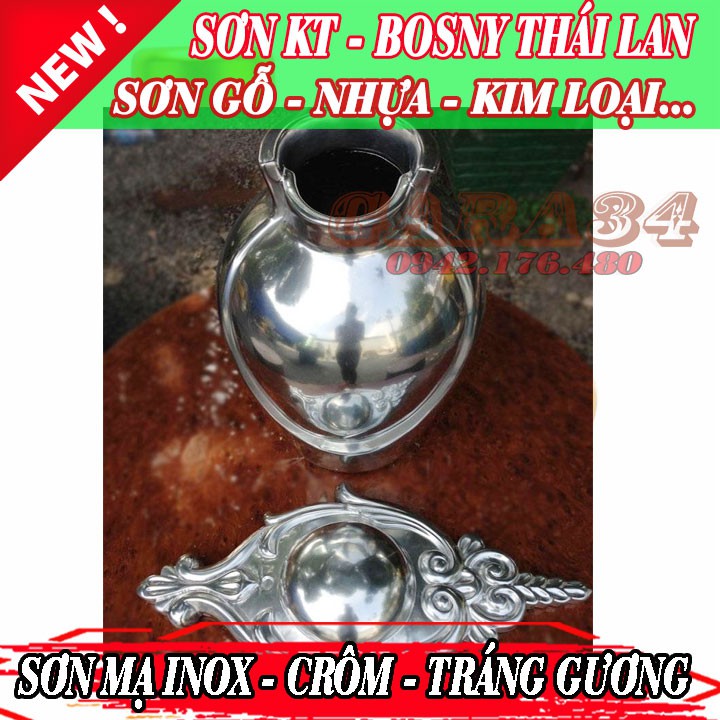 SƠN XỊT MẠ INOX - CRÔM - TRÁNG GƯƠNG BOSNY KT CHROME