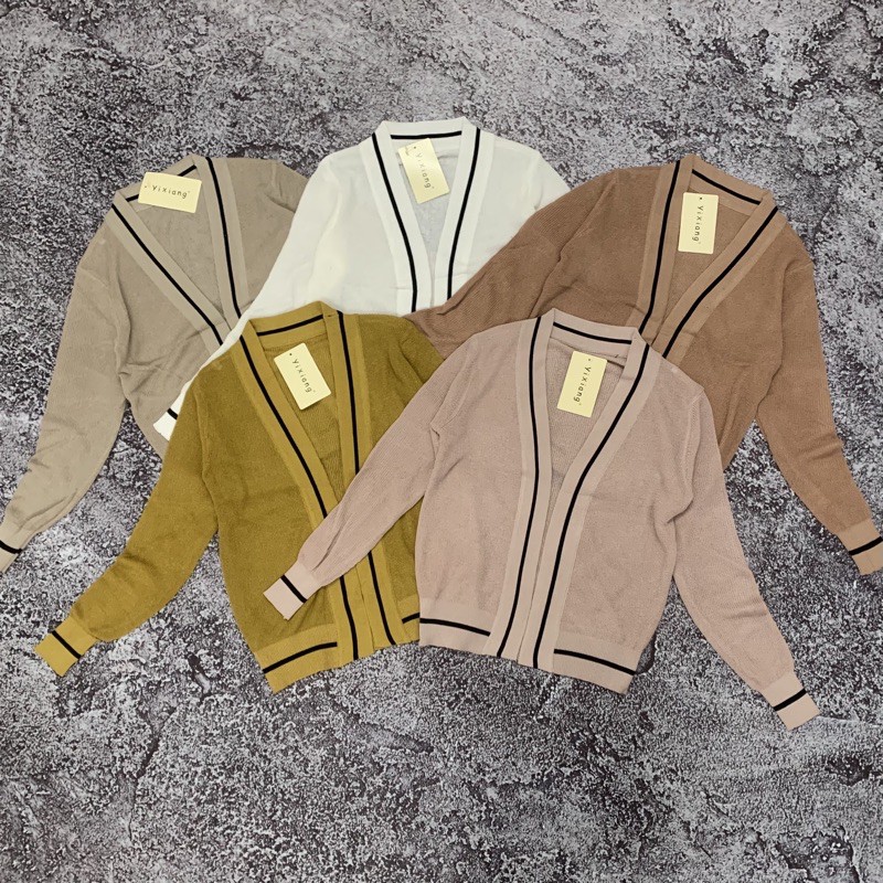 ÁO CARDIGAN VIỀN MỎNG | áo len viền mỏng