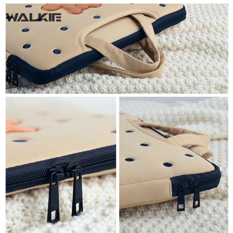 Túi laptop/Túi cầm tay máy tính bảng WALKIE gấu dễ thương cho Xiaomi Dell MacBook Air Pro 11 12 13 14 15.6 inch