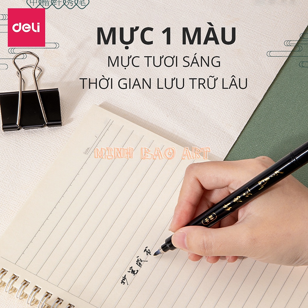 BÚT VIẾT THƯ PHÁP CHỮ HÁN CALLIGRAPHY DELI - BRUSH PEN NHIỀU KÍCH CỠ NGÒI