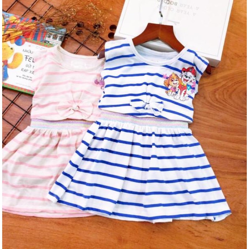 váy thun cotton bé gái