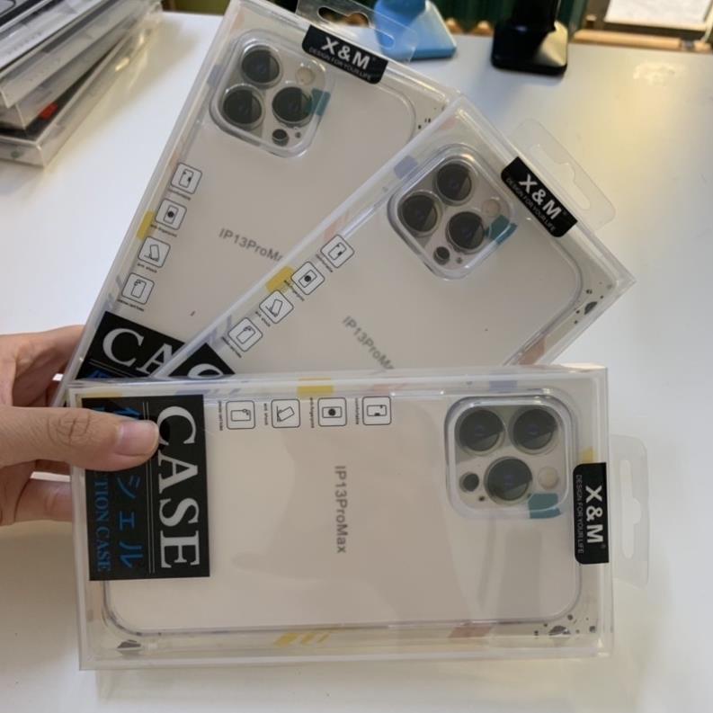 Ốp lưng kính nhám viền dẻo X&amp;M cho iPhone 13, 13 Pro, 13 Pro Max , 12, 12 Pro, 12 Pro Max, 11 Pro max, 11 bảo vệ camera
