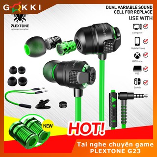 Tai nghe gaming plextone G23 chuyên dành cho game thủ, chơi PUBG tốt, thay đổi filter cho chất âm tốt