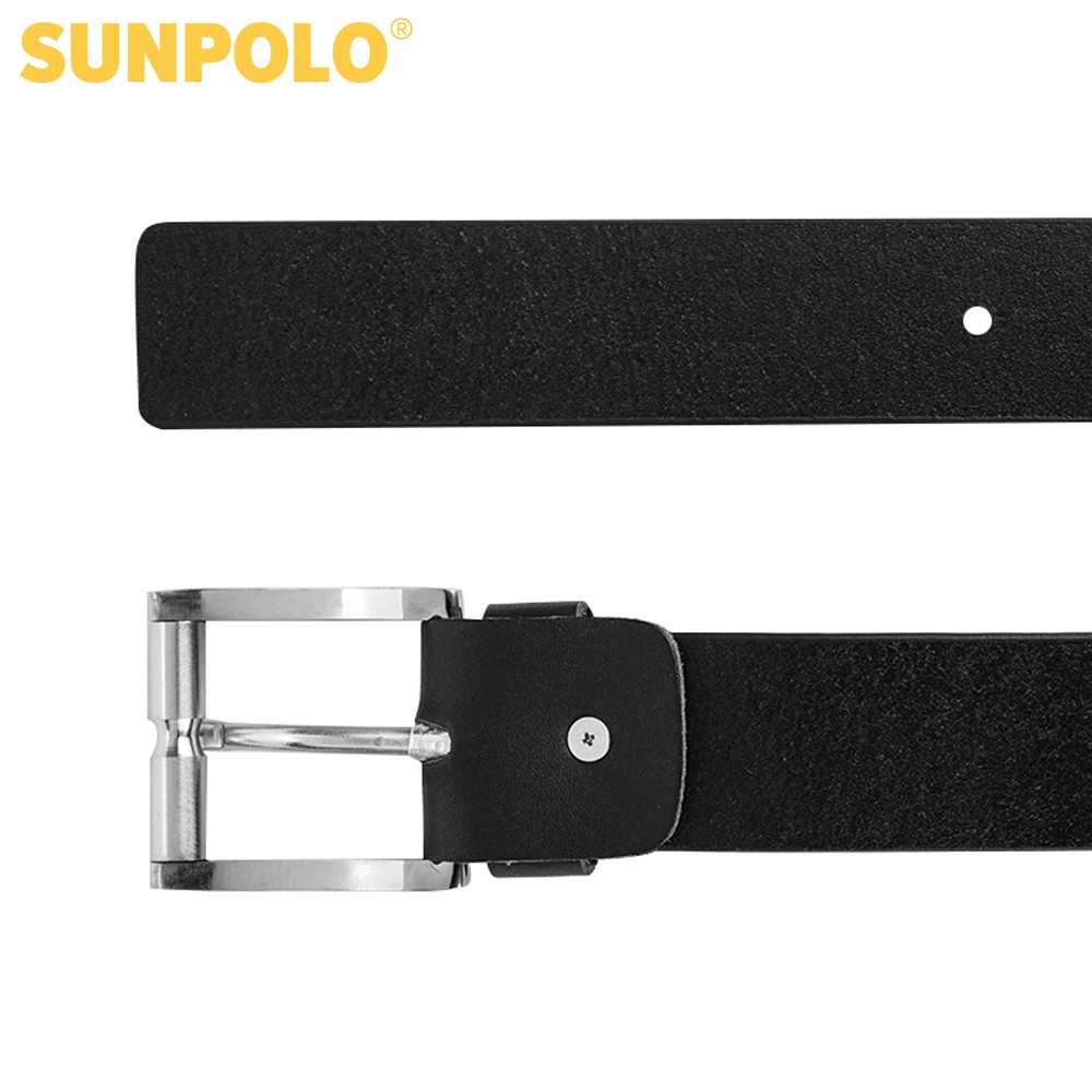 Thắt lưng nam da bò SUNPOLO Đen Nâu - BS03DN