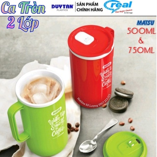 Ca Nhựa Cách Nhiệt Tròn Duy Tân 2 Lớp 500ml & 750ml