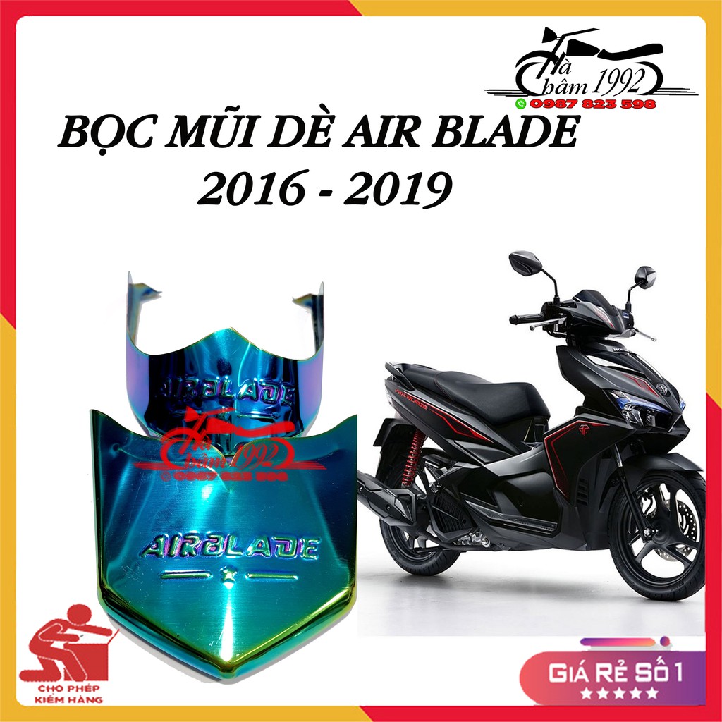 🌵 Bọc Mỏ Dè Trước Sau Air Blade 2016 - 2019 (Giá 1 Cặp) - Xi Titan 🌵