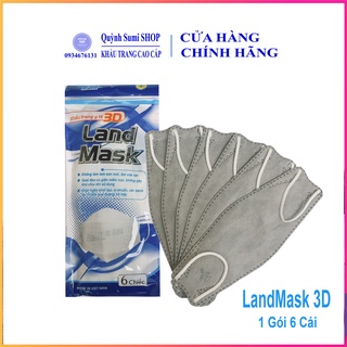 1 gói 6 chiếc khẩu trang Landmask Land mask 3D kf94 ,khẩu trang hàn quốc KF94
