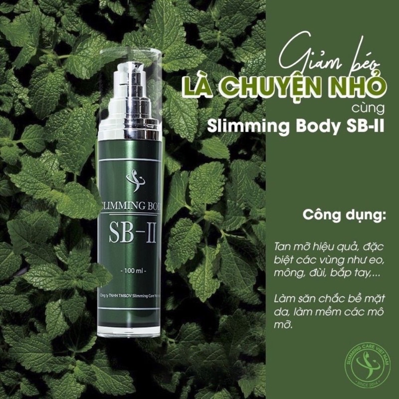 Tinh dầu ủ nóng tan mỡ bụng Slimming body SB-II tan mỡ bụng, tay, chân, đùi