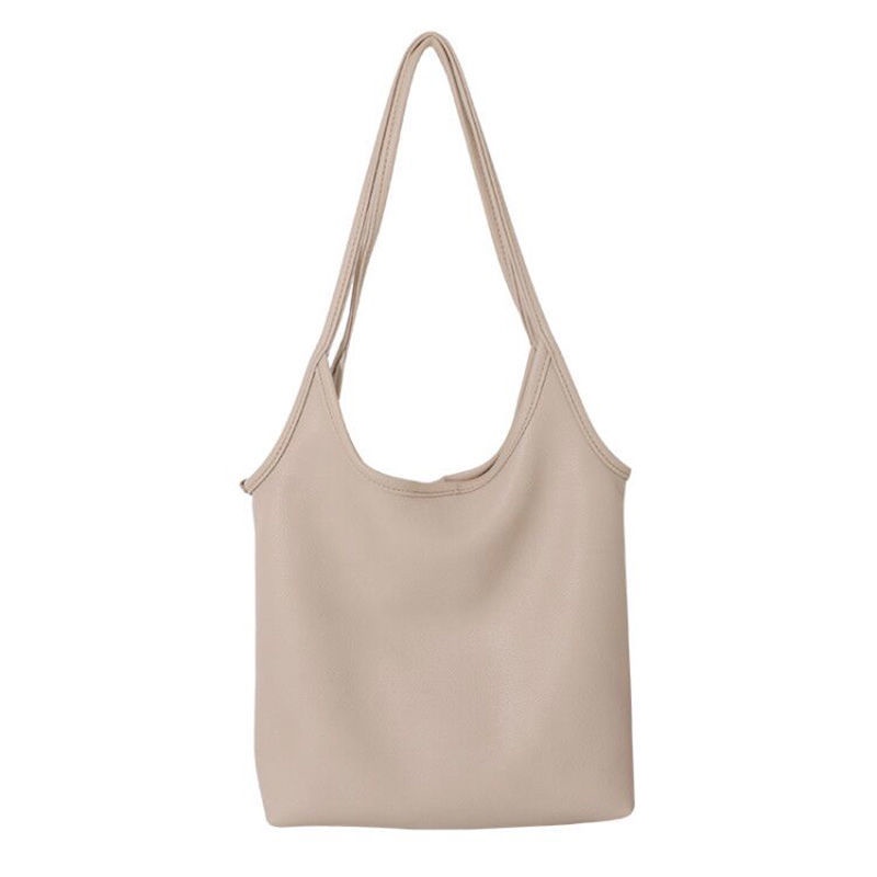 Túi Xách Da Mềm Màu Trơn Cỡ Lớn 4 Kiểu Lựa Chọn