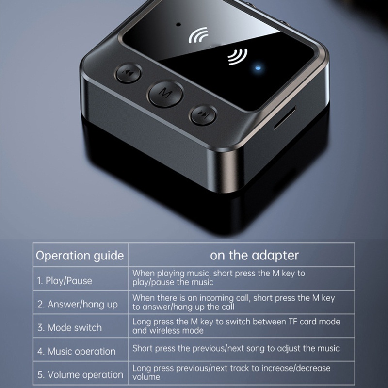 Thiết Bị Nhận Tín Hiệu Âm Thanh Bluetooth 5.1 Kỹ Thuật Số Hỗ Trợ Thẻ TF MP3 Play NFC LED