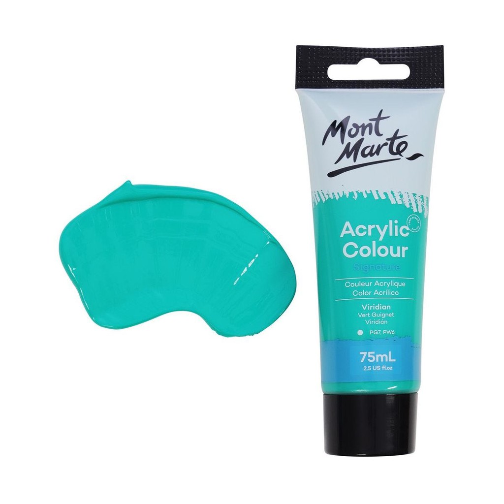 Màu Acrylic Mont Marte 75ml - Viridian - Acrylic Colour Paint Signature 75ml (2.54oz) - MSCH7525