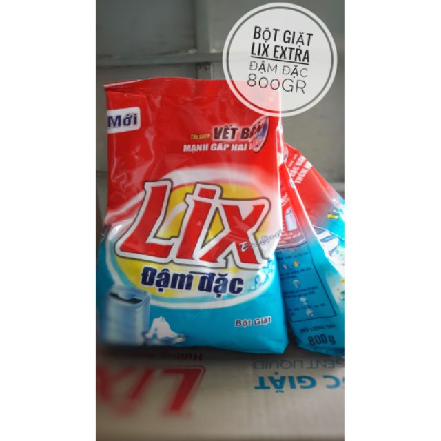 bột giặt Lix Extra đậm đặc 800gri