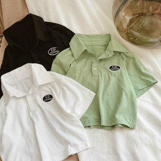 Áo croptop cổ bẻ