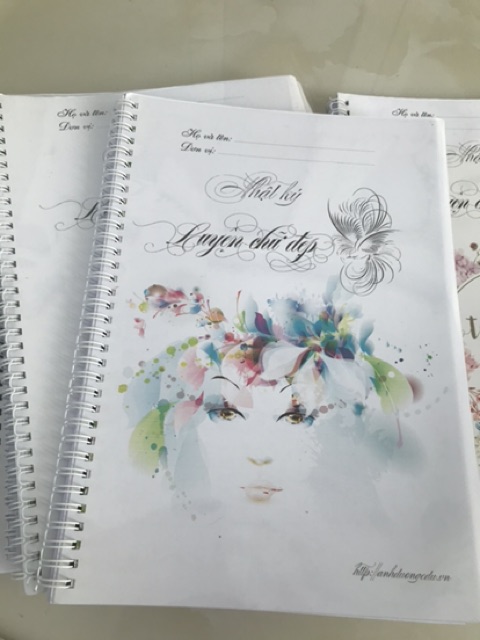 Nhật kí luyện chữ đẹp ( giấy hoa 100 trang) siêu đẹp