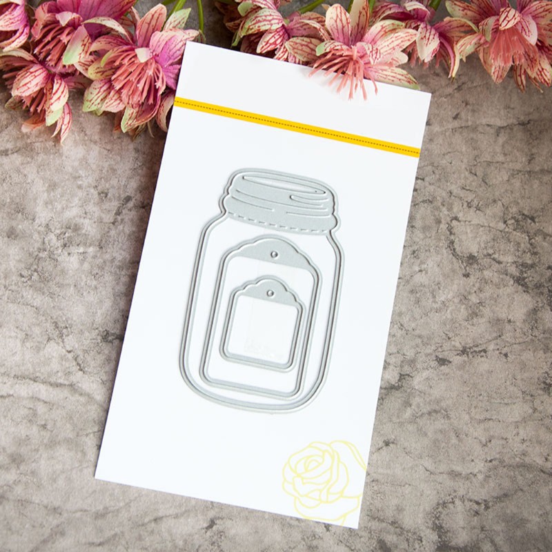 Khuôn Cắt Giấy Làm Từ Kim Loại Hình Bình Điều Ước Trang Trí Scrapbook