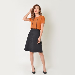 Áo công sở thời trang Eden phối phụ kiện - ASM033
