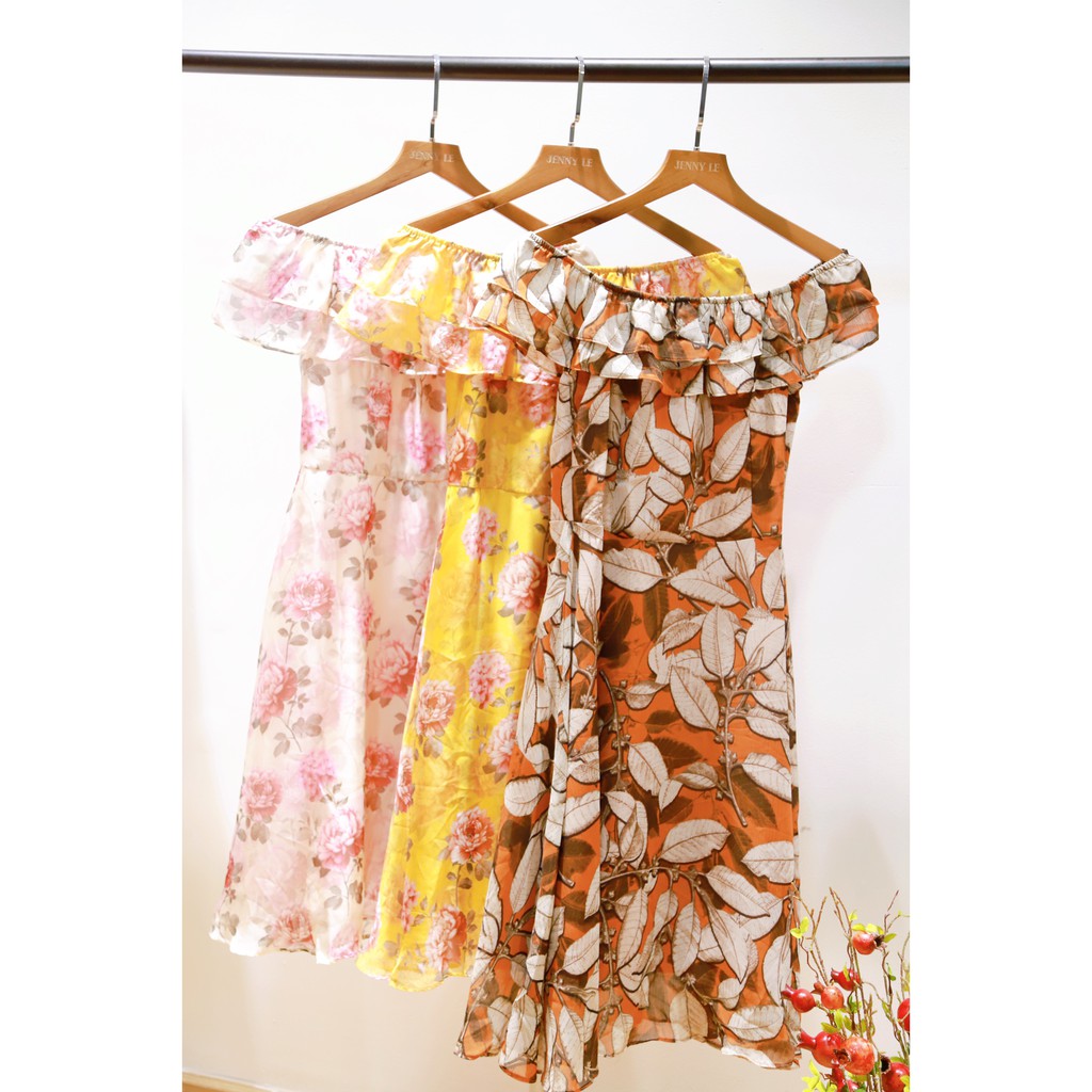 Jenny L - Đầm trễ vai bèo nhúng 2 tầng -Sandy Dress JL131