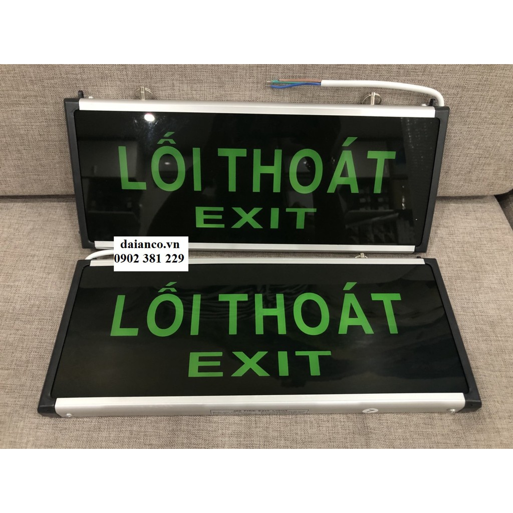 Đèn exit lối thoát hiểm dùng điện 2 mặt AED FIRE EXIT LIGHT