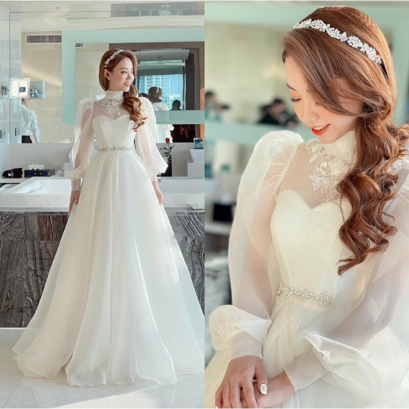 đầm maxi tay bồng đính hoa ( ẢNH VÀ VIDEO THẬT 10000% )