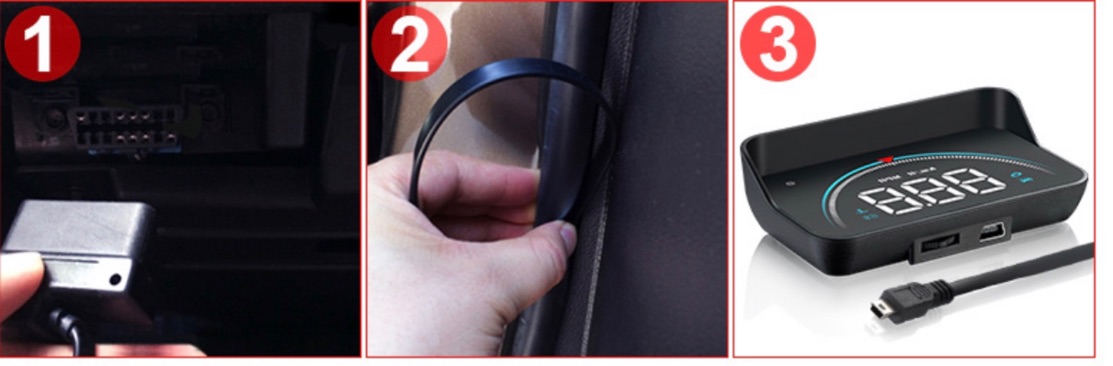 Thiết bị hiển thị tốc độ trên kính lái HUD dành cho ô tô xe hơi sử dụng cổng OBD2 tiện lợi và hiện đại