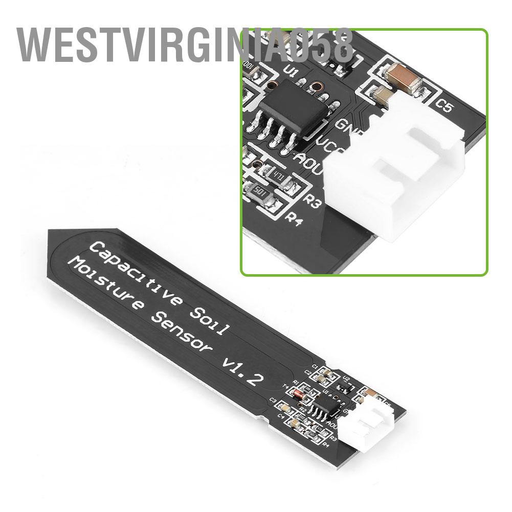 Westvirginia058 Capacitive Type Soil Moisture Sensor Corrosion Resistant Wide Voltage Work Module With Cable