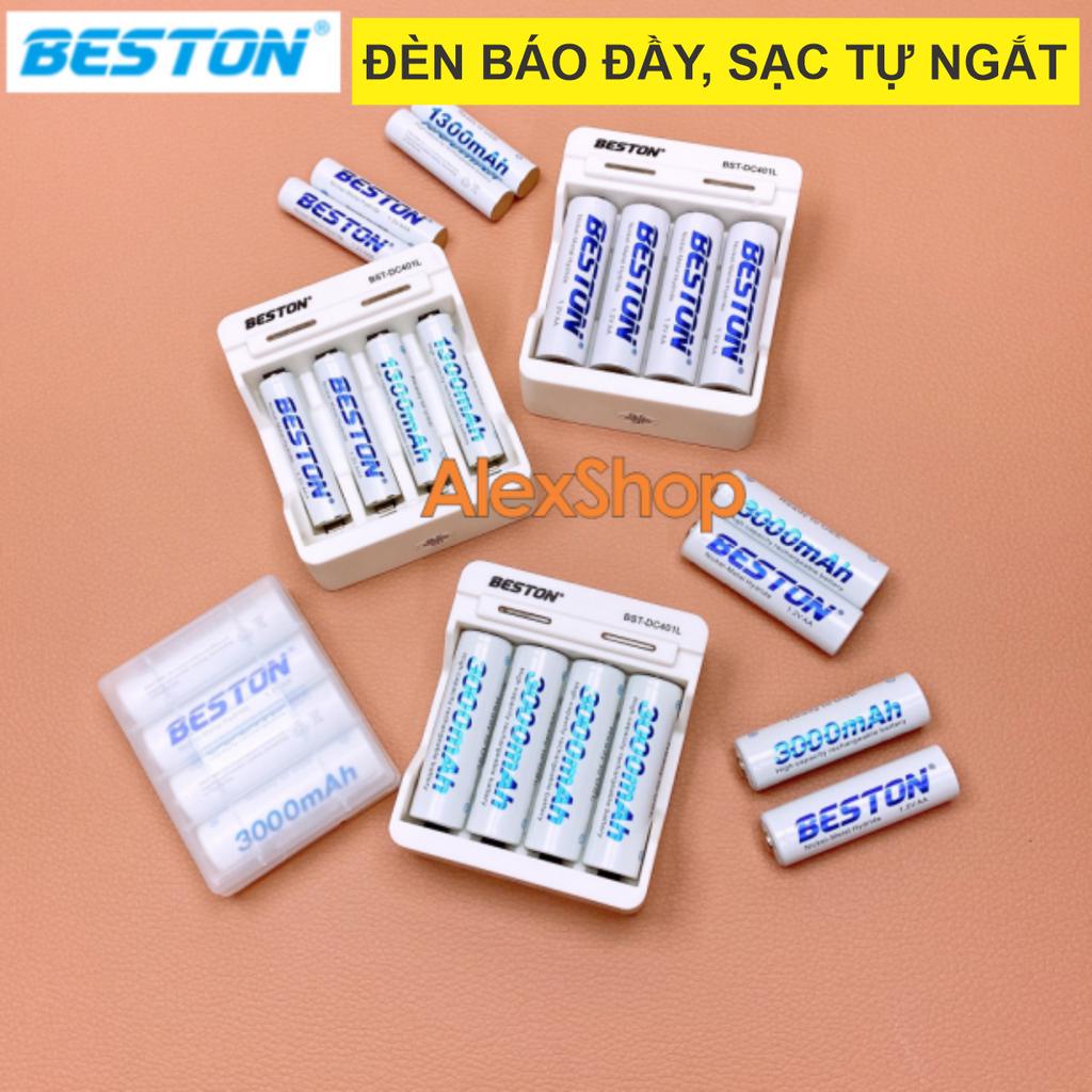 Bộ 4 Pin Sạc BESTON AA/AAA 3300/3000/1300mAh Pin Sạc Hoặc Kèm Sạc