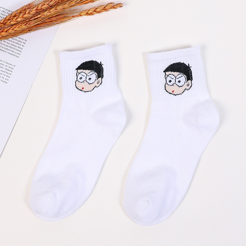 Vớ Doraemon Nobita Cổ Trung - Tất Doremon Unisex Dễ Thương