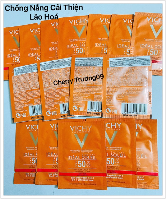 [5 GÓI ] Sample Chống Nắng Cải Thiện Lão Hoá -Vichy Đánh Bật Tia UV SPF50+ Ideal Anti-Ageing | BigBuy360 - bigbuy360.vn