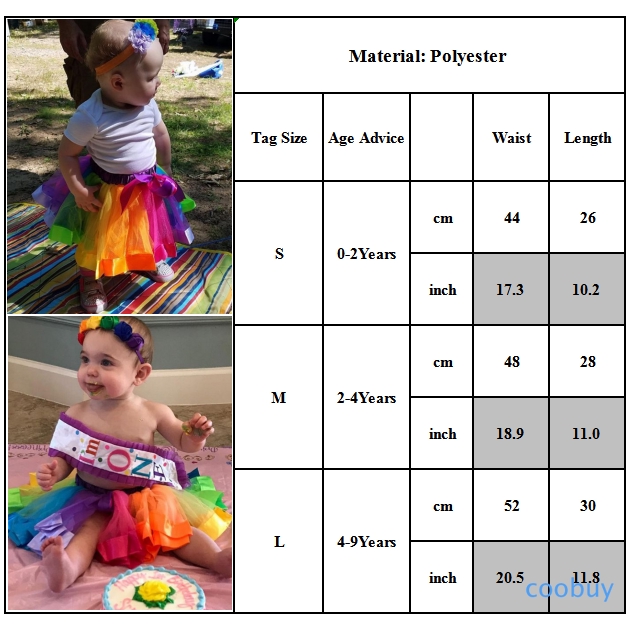 CB❤❤ Kids Girl Rainbow Princess Tulle Tutu Mini Skirt Ballet Summer Dance Party Perform