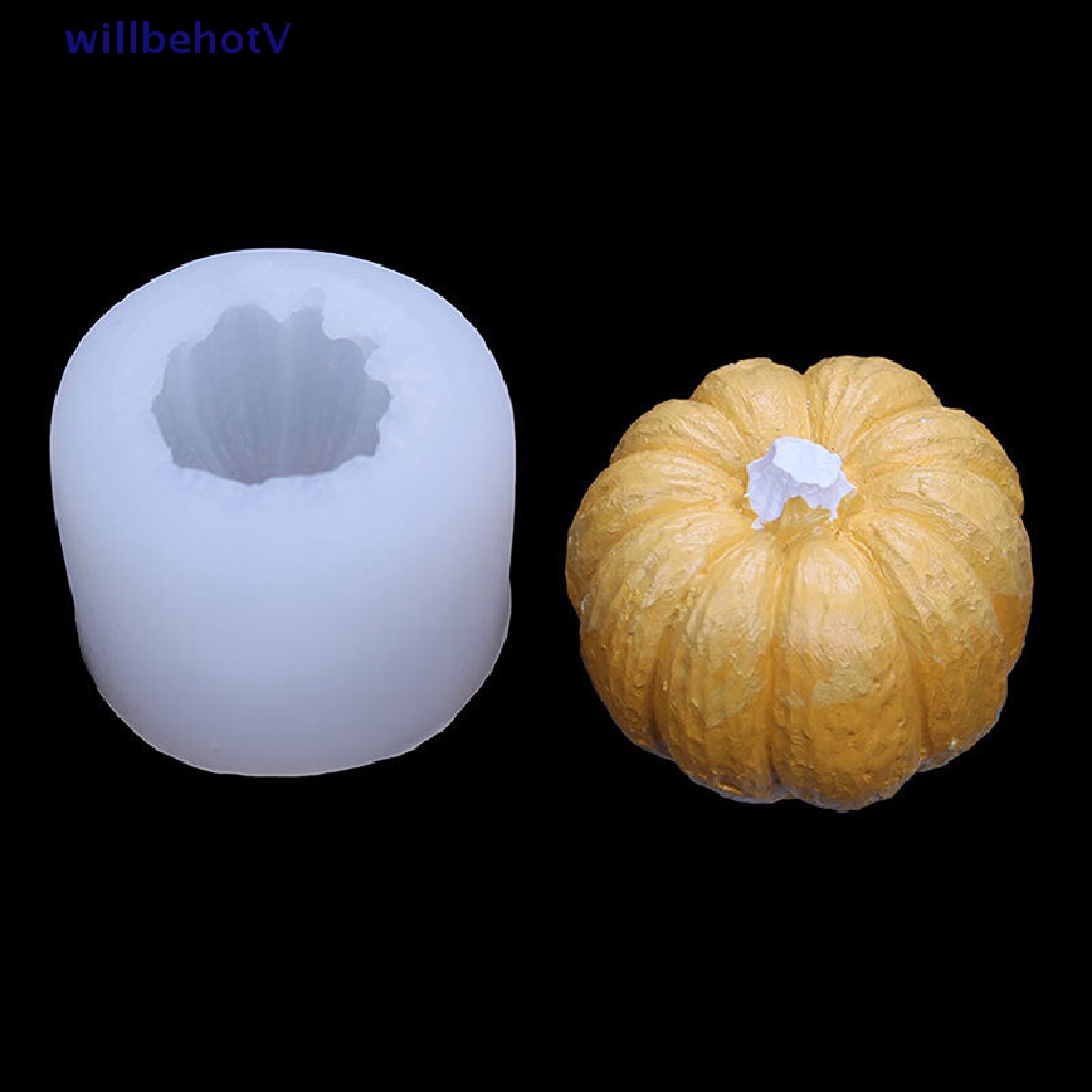Khuôn Silicon Làm Xà Phòng Handmade Hình Bí Ngô 3D DIY