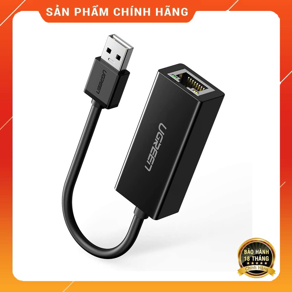 Ugreen 20254 - Cáp chuyển USB sang mạng Lan RJ45 - USB to LAN 10/100Mbps chính hãng