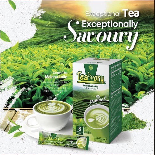 (Hàng chính hãng) Trà Sữa Matcha Hoà Tan Teavory - Hộp 8 gói x 16g (128g)