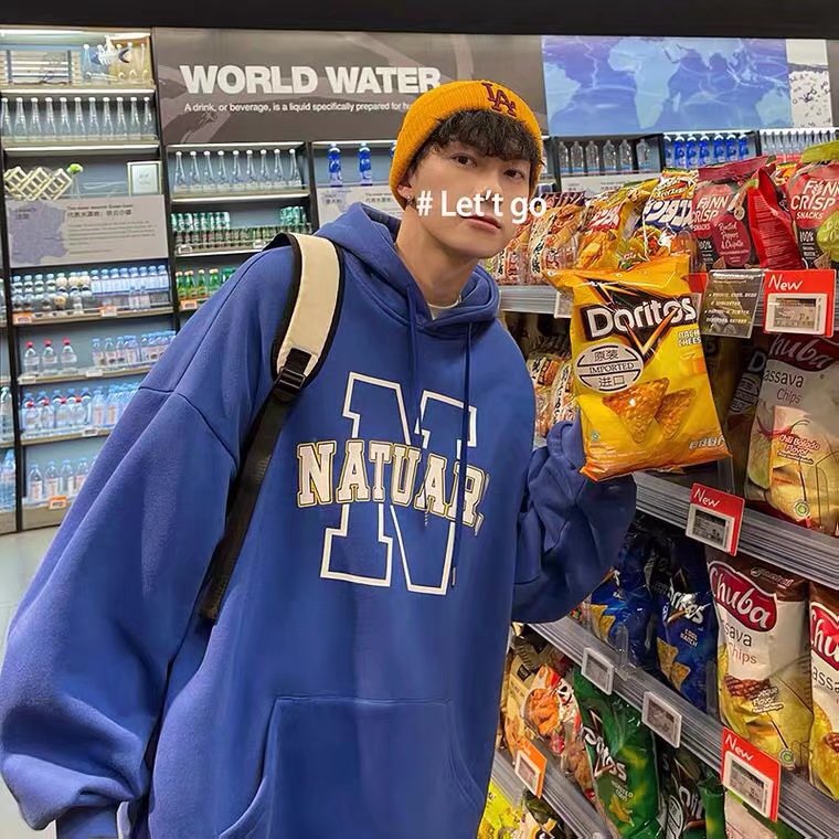 Áo hoodie Thể Thao Dáng Rộng In Chữ Thoải Mái Thời Trang Hàn Quốc Cho Nam Cỡ M-5XL