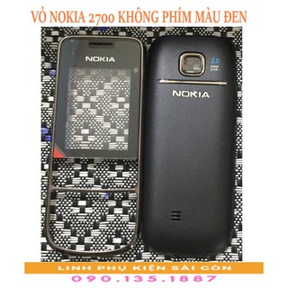 VỎ NOKIA 2700 KHÔNG PHÍM MÀU ĐEN