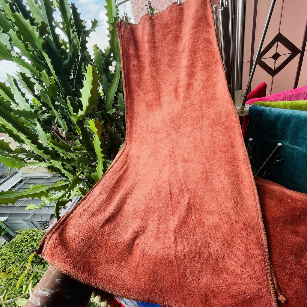 5 Khăn gội đầu salon làm tóc cotton mềm mịn thấm nước rất tốt không phai màu ra lông thích hợp mọi nhà