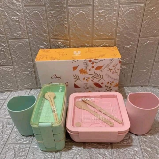 CÀ MÈN LÚA MẠCH KÈM MUỖNG ĐŨA + LY KM TỪ U, SIÊU HẠT DẺ