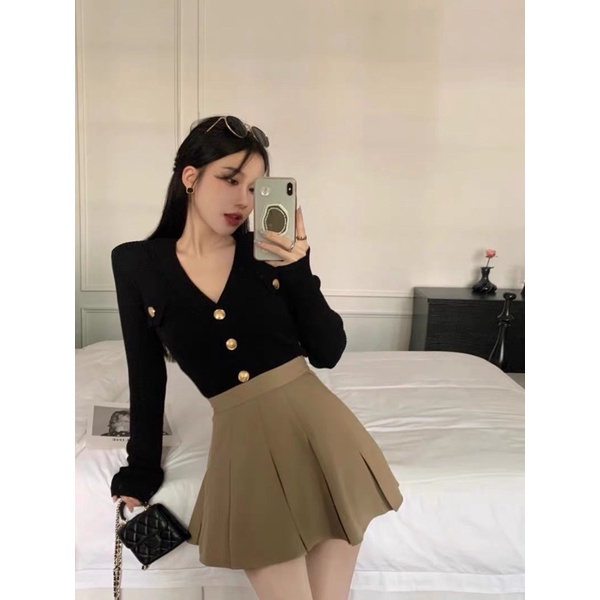 Áo thun dài tay đính khuya sang trọng ENINA