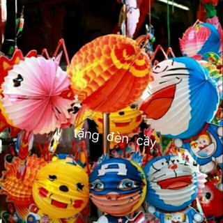 100 Lồng đèn giấy trung thu hình thú trung, thú lớn tặng đèn cầy