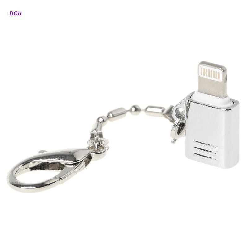 DOU USB 3.1 Type C Female To Lightning Male Converter Keychain For iPad iPhone iPod