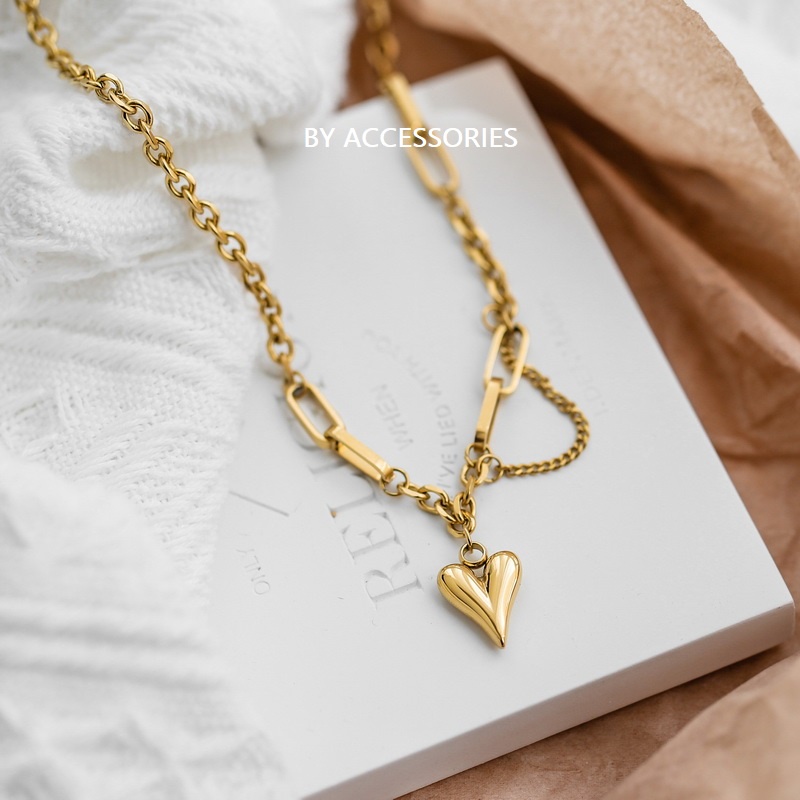 Dây chuyền titan trái tim Ellie heart không gỉ WN2128