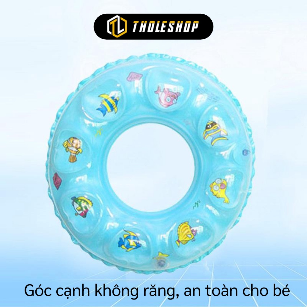 Phao Bơi - Phao Tập Bơi Tròn Dày Hình Cá Đáng Yêu Cho Bé Size 60cm 8550