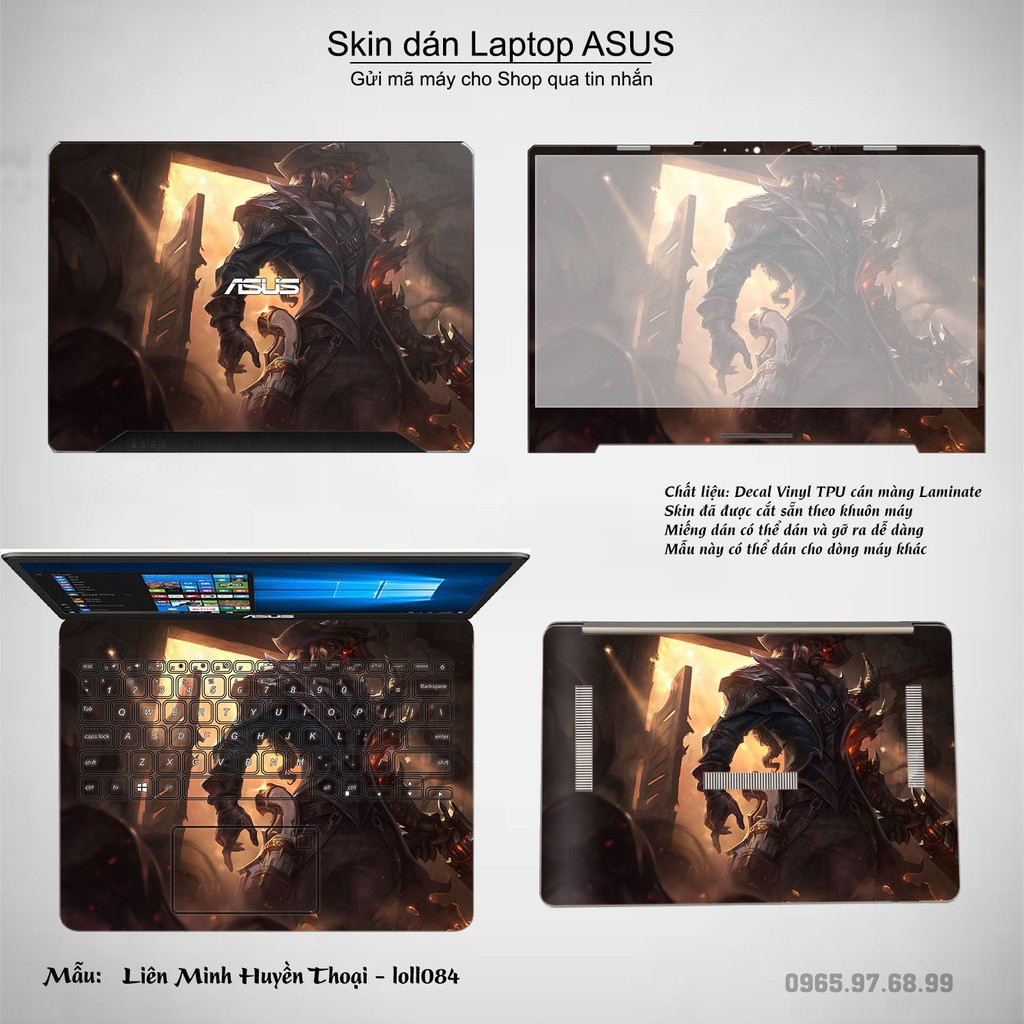 Skin dán Laptop Asus in hình Liên Minh Huyền Thoại nhiều mẫu 12 (inbox mã máy cho Shop)