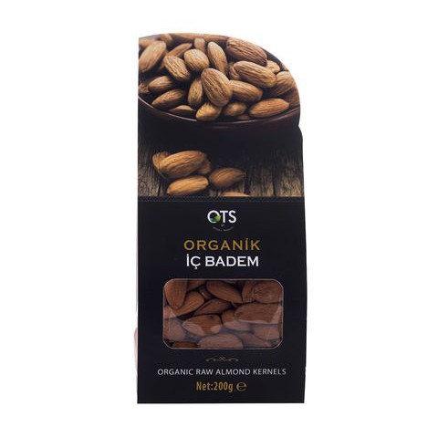 Hạnh nhân thô hữu cơ (Organic Raw Almonds) - OTS Organik - 200g
